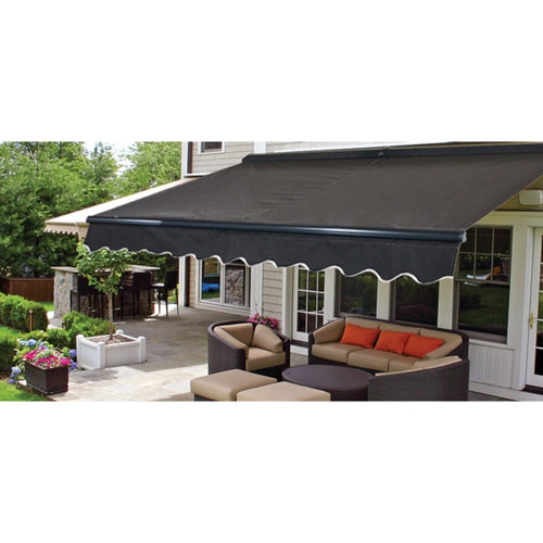ALEKO 8'' Polyester Cover Motorized Retractable Patio Awning & Reviews